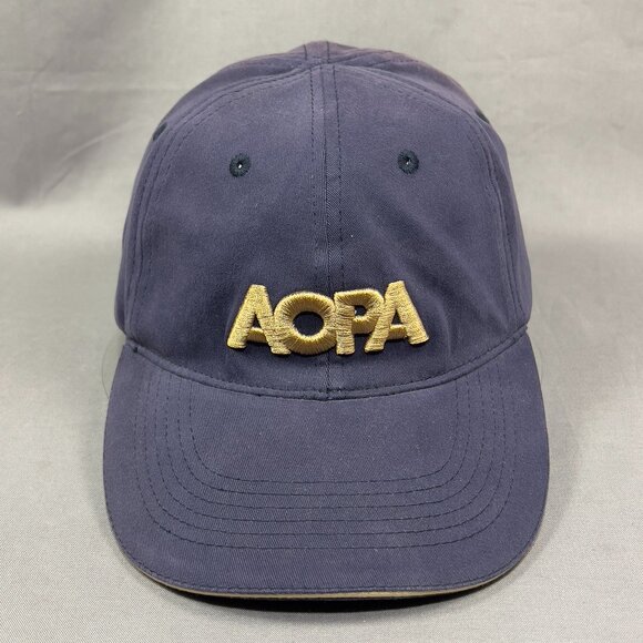 AOPA Strapback Cap Hat Blue Baseball Aircraft Owners Pilot Fly Dad Plane Mens - Picture 2 of 13